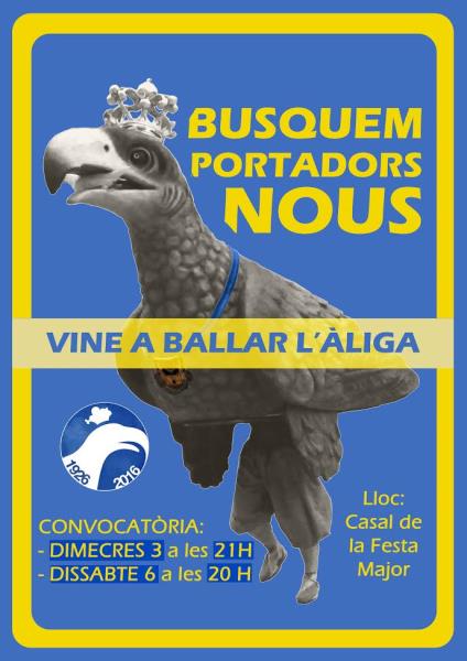 Convocatòria del Ball de l’Àliga de Vilafranca