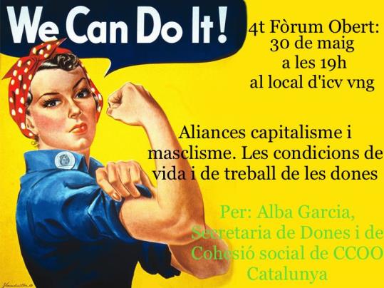 4rt Fòrum Obert: Aliances capitalisme i masclisme. Les condicions de vida i de treball de les dones