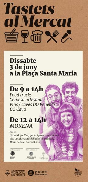Dissabte, “Tastets al mercat”, amb l’actuació de Morena