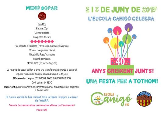 40 anys Escola Canigó
