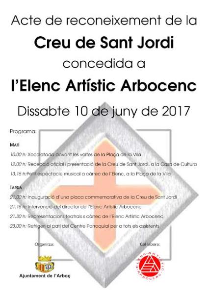 Homenatge a l’Elenc Artístic Arbocenc