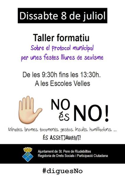 Taller formatiu sobre el protocol de violència sexista