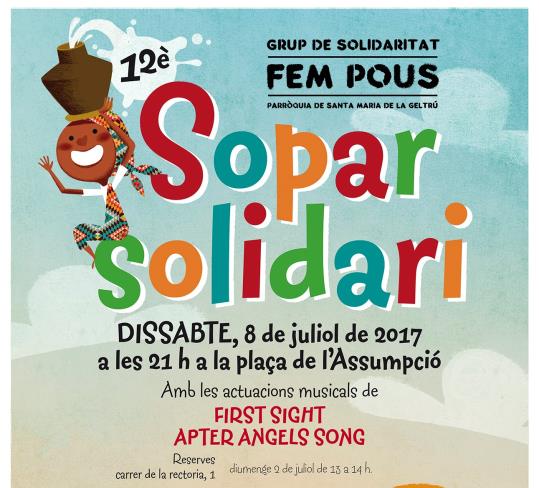 Sopar solidari de l'ONG local Grup de Solidaritat FEM POUS