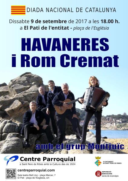 Nit d'havaneres al Centre Parroquial de Ribes per celebrar la Diada