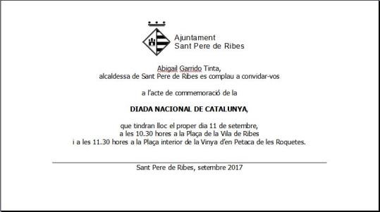 Diada Nacional de Catalunya a Sant Pere de Ribes