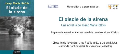 Presentació de la novel·la El xiscle de la sirena