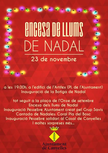 Inauguració de la Botiga del Nadal i Encesa llums nadalenques a Canyelles