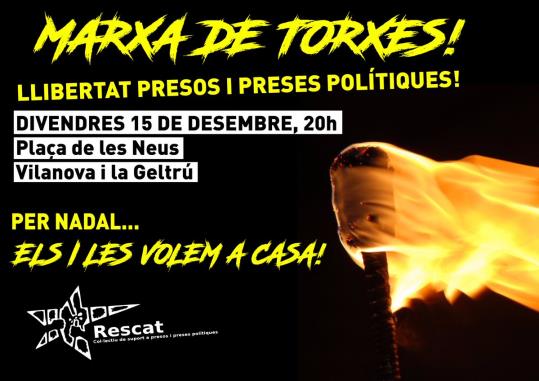Marxa de Torxes per la llibertat dels presos i preses polítiques a Vilanova