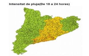 Alerten novament de pluges intenses aquesta tarda al Penedès. EIX