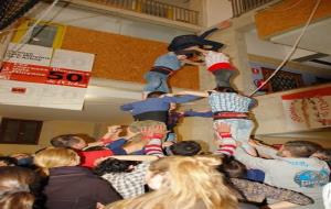 Assaig conjunt dels Minyons de l'Arboç amb els castellers de la il·lusió