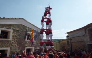 Brillant actuació de les castelleres dels Xicots a Bellprat. Xicots de Vilafranca
