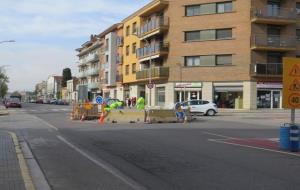 Comencen les obres de construcció de la rotonda de l’avinguda de Cal Rubió als Monjos. EIX