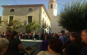 Concentració a Cubelles contra l'empressonament dels líders d'Òmnium Cultural i l'Assemblea Nacional Catalana