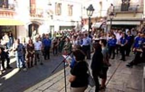 Concentració a Sitges contra l'empressonament dels líders d'Òmnium Cultural i l'Assemblea Nacional Catalana