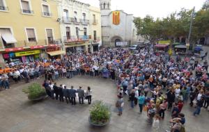 Concentració a Vilafranca contra l'empressonament dels líders d'Òmnium Cultural i l'Assemblea Nacional Catalana