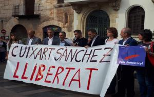 Concentració a Vilafranca contra l'empressonament dels líders d'Òmnium Cultural i l'Assemblea Nacional Catalana