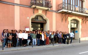 Concentració al Consell Comarcal de l'Alt Penedès contra l'empressonament dels líders d'Òmnium Cultural i l'Assemblea Nacional Catalana