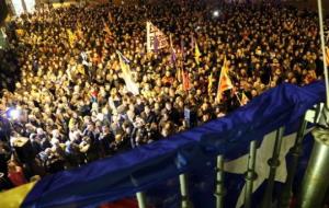 Concentració en solidaritat a la detenció del regidor Joan Coma. ACN/ Laura Busquets