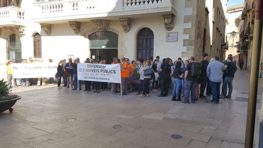 Continuen les mobilitzacions del personal de l’Ajuntament de Vilafranca. EIX