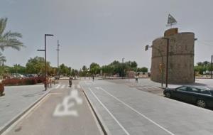 Cruïlla del passeig de Ribes Roges, cantonada amb la rambla de Lluis Companys. Google Street View