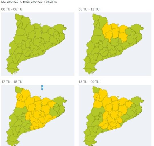 Demà s'espera neu a cotes baixes del litoral i prelitoral central de Catalunya. EIX