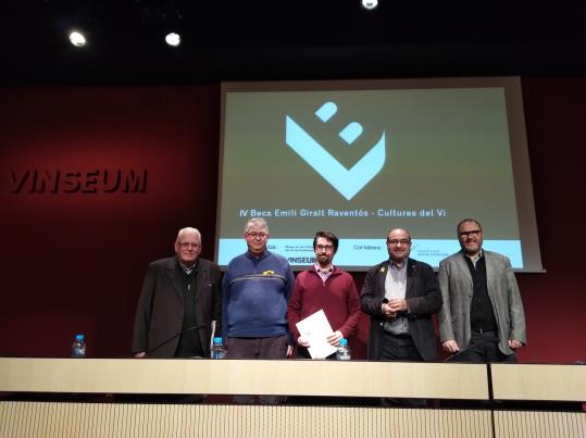 D’esquerra a dreta, Ramon Marrugat, Raimon Soler, José Javier Guidi, Joan Tarrada i Ramon Ramon. Vinseum