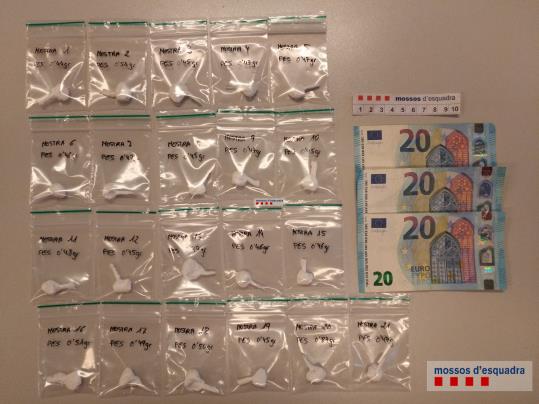 Detingut in fraganti per vendre cocaïna a Vilafranca del Penedès. Mossos d'Esquadra