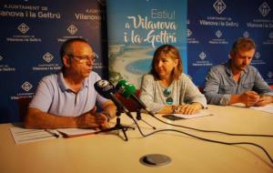 Dionís Ginés, Glòria Garcia i Joan Giribet. Ajuntament de Vilanova