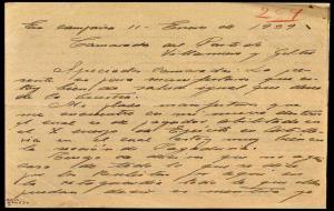  Carta d'un milicià de l'11 de gener de 1939 dirigint-se al Comitè local del PSUC de Vilanova i la Geltrú, des del front d'Osca