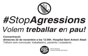 El comitè de l'hospital de Sant Antoni Abat convoca una concentració contra les agressions al personal 