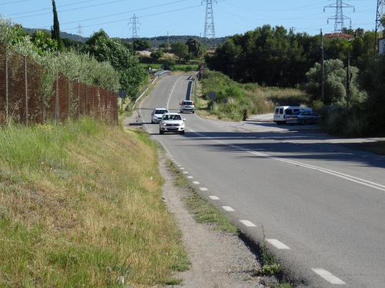 El futur carril bici de Vilafranca a Moja està pendent de les expropiacions dels terrenys que recorre. Ramon Filella