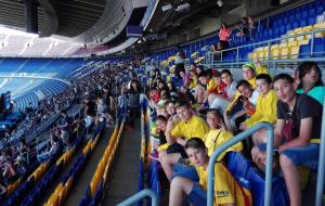 El grup de nens i nenes de l’Arboç  al Mini Estadi el passat 14 de maig