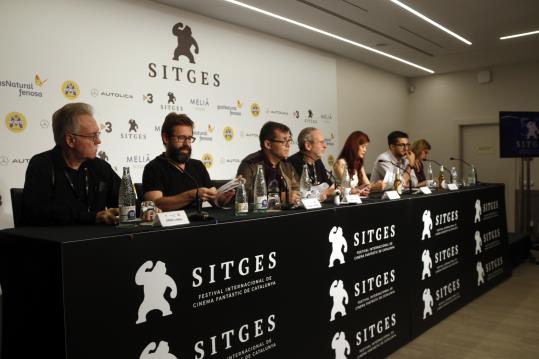 El Jurat Oficial del Festival de Sitges 2017 en el moment d'anunciar el palmarès. 14 d'octubre de 2017. ACN