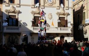 El món casteller alça a Vilafranca els pilars i castells que van quedar pendents a Brussel·les