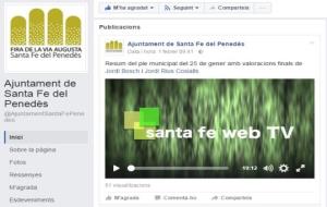 El municipi amb menys habitants de la comarca, Santa Fe del Penedès, disposa de perfil oficial de l'Ajuntament a Facebook. EIX