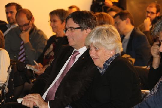 El president Carles Puigdemont amb la consellera Clara Ponsatí. ACN / Alba Barrionuevo