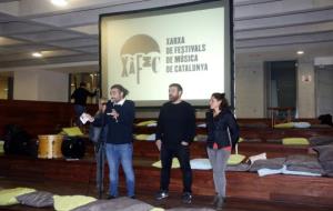 El president de Xàfec, Xavier Carbonell, explica el nou projecte al Mercat de Música Viva de Vic. ACN