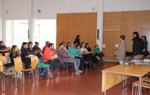 El regidor d’Empresa i Turisme, Antonio Martín, i l’alcaldessa, Abigail Garrido a la darrera jornada, del curs. Ajt Sant Pere de Ribes