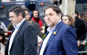 El vicepresident destituït Oriol Junqueras, en arribar a l'Audiència Nacional, el 2 de novembre de 2017. ACN