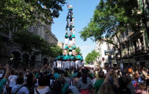 Els Castellers de Vilafranca consoliden el 3d9f a Sants. Castellers de Vilafranca
