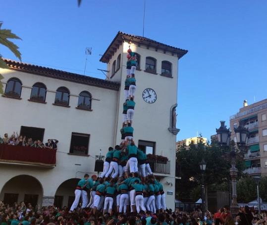 Els Castellers de Vilafranca descarreguen la Td9fm a Barberà. Castellers de Vilafranca