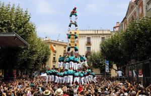 Els Castellers de Vilafranca porten tres castells de màxima dificultat a Mataró