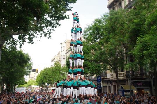 Els Castellers de Vilafranca volen consolidar els castells de 9 a Sants. Castellers de Vilafranca