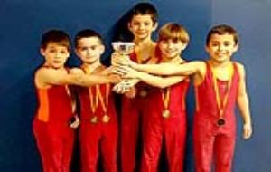 Els gimnastes de l'AE Pasífae