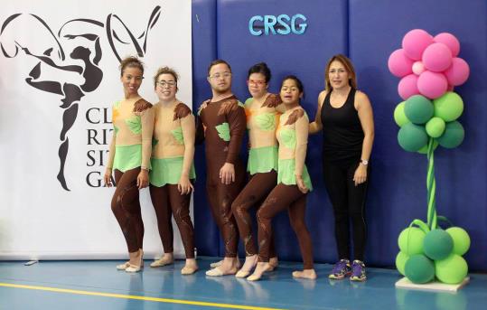 Els gimnastes del Club Rítmica Sitges-Garraf. Eix