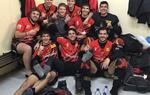 Els jugadors al vestidor del Noia Freixenet B. Eix