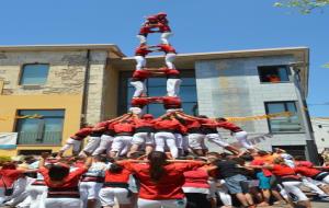 Els Xicots descarreguen la torre de 8 amb folre més matinera de la seva història. Xicots de Vilafranca