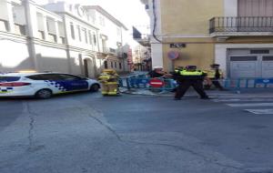 Ensorrament parcial d'un immoble al carrer Unió de Vilanova