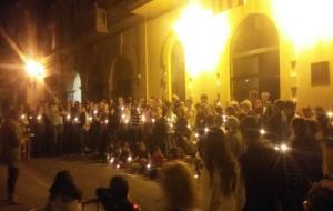 Espelmes, pancartes i estelades tornen a omplir les places del Penedès i Garraf per la llibertat de Cuixart i Sanchez