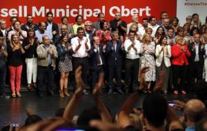 Foto de família després del Consell Municipal Obert del PSC, el 12 de setembre de 2017. ACN